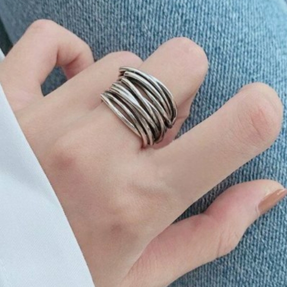 NWOT (2) Two Silver Stack Rings - Picture 4 of 8